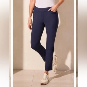 Navy flatten it pull on pants by Tribal